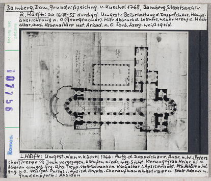 Vorschaubild Bamberg: Dom, Grundriss von Kuechel 1768 